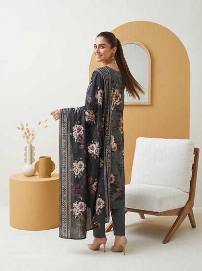 ZUNAIRA 3pcs Un-Stitched Printed Staple [D-6655]