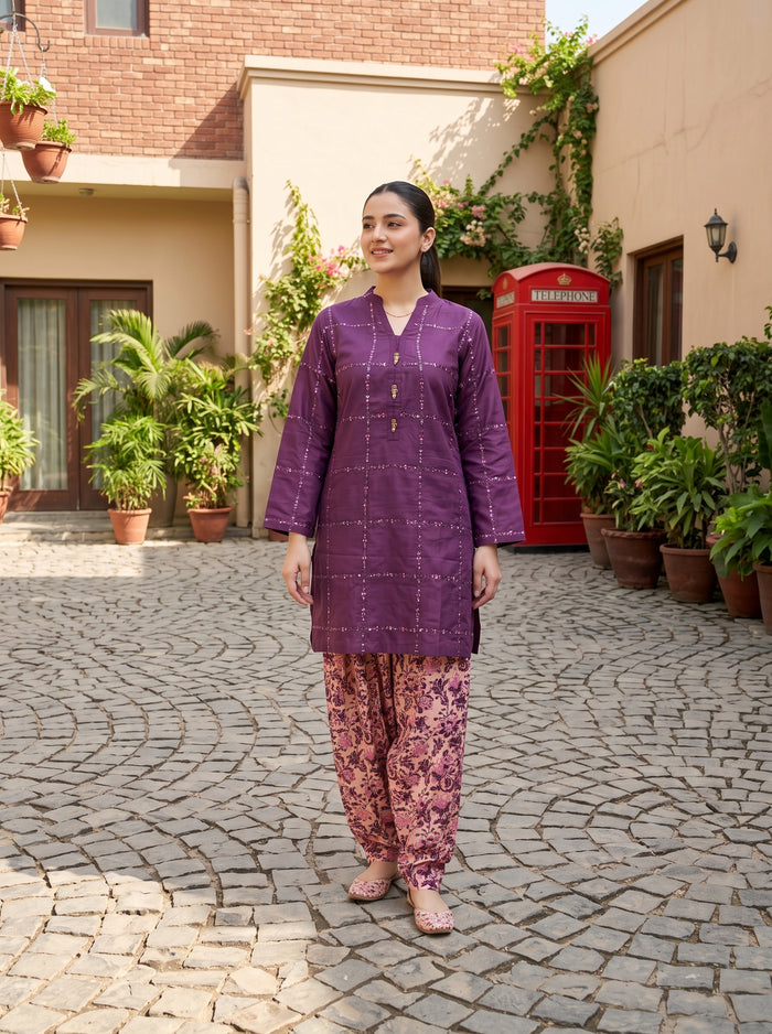 SOHINA 2pcs Stitched Emb Cotton [D-4107]