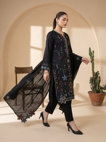 MARJAAN 3pcs Un-Stitched Emb Dhanak [D-5879]