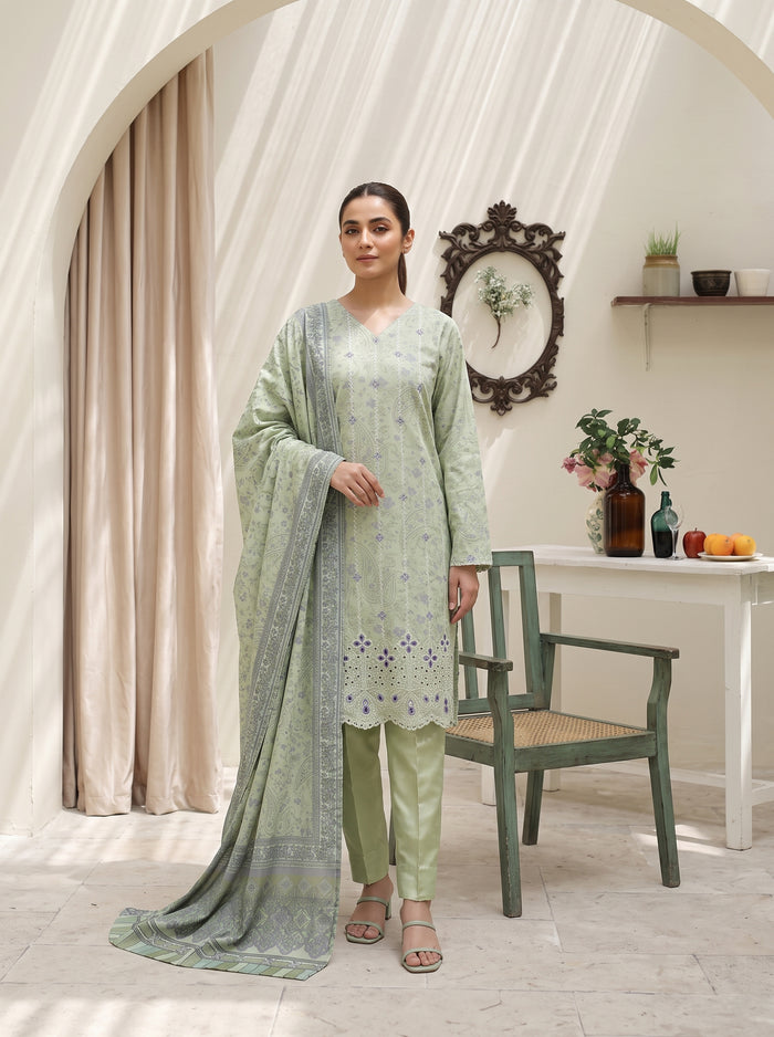 SAHAR 3pcs Un-Stitched Emb Viscose [D-6602]