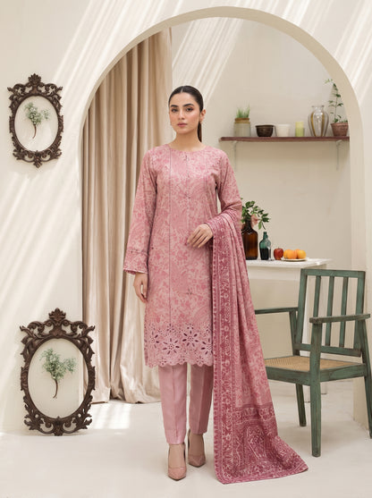SAHAR 3pcs Un-Stitched Emb Viscose [D-6606]