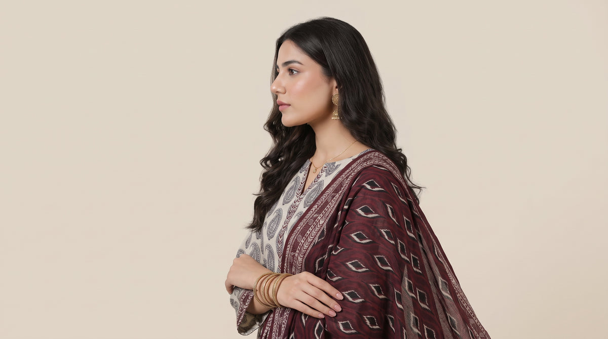 KIRAN 3pcs Stitched Printed Khaddar [D-6288]