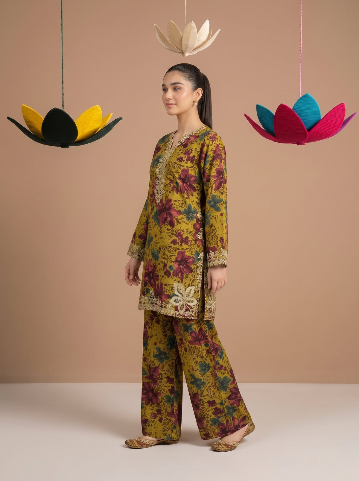 ASHA 2pcs Stitched Emb Staple [D-6235]