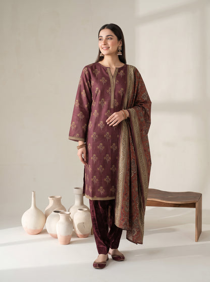 RESHAM 3pcs Un-Stitched Printed Khaddar [D-6272]