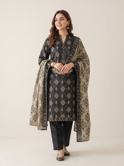 GHAZAL 3pcs Stitched Printed Khaddar [D-6274]