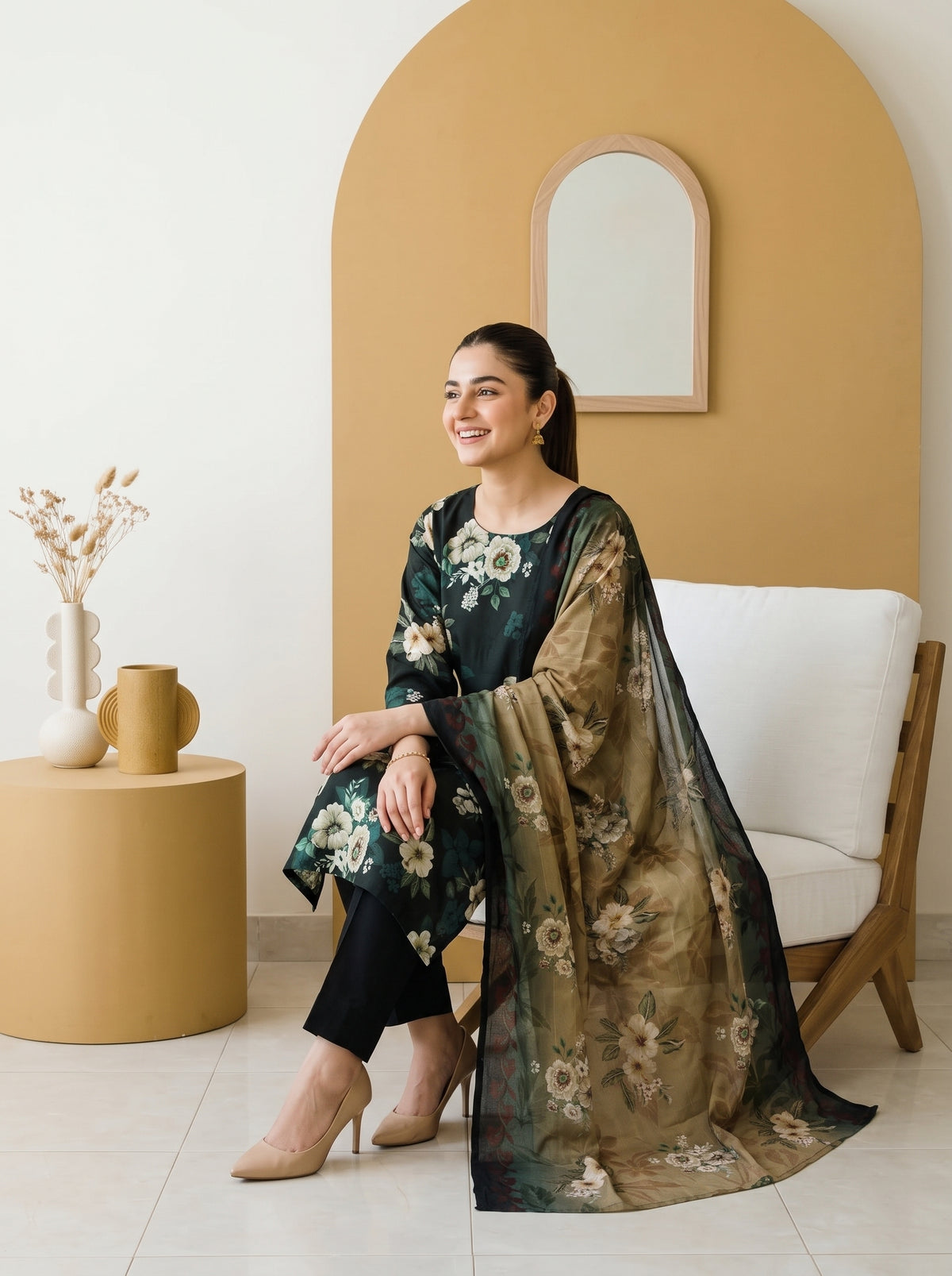 ZUNAIRA 3pcs Un-Stitched Printed Staple [D-6653]