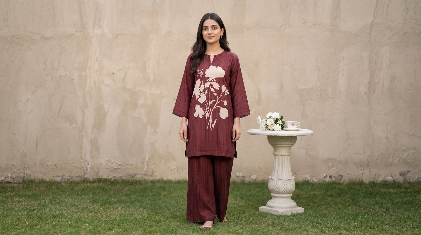 Emaan 2pcs Stitched Printed Crepe [D-4094]