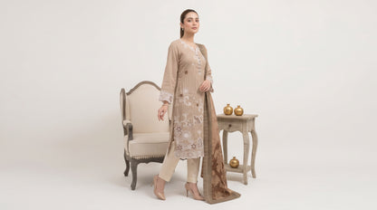 SOULAY 3pcs Un-Stitched Emb Viscose [D-6159]