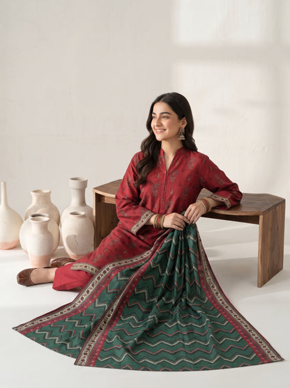 RESHAM 3pcs Un-Stitched Printed Khaddar [D-6281]