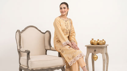 SOULAY 3pcs Un-Stitched Emb Viscose [D-6156]