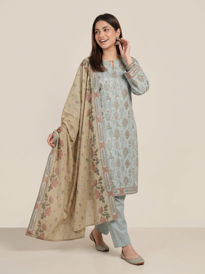 GHAZAL 3pcs Stitched Printed Khaddar [D-6143]