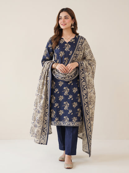 KIRAN 3pcs Stitched Printed Khaddar [D-6147]