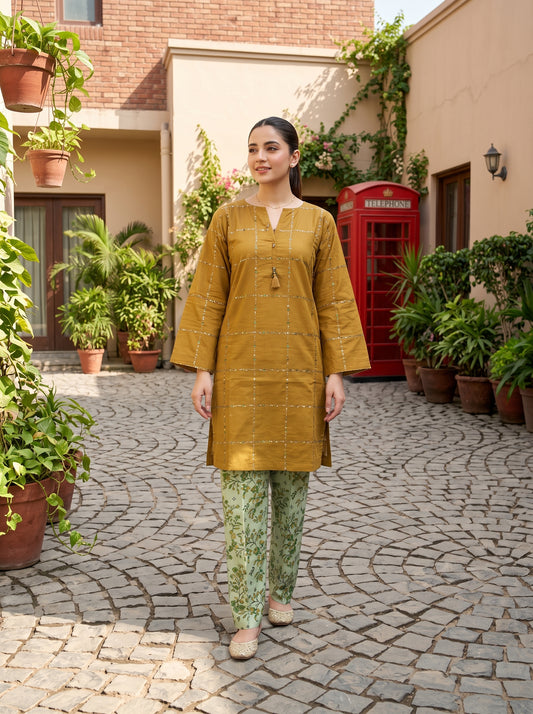 SOHINA 2pcs Stitched Emb Cotton [D-4105]