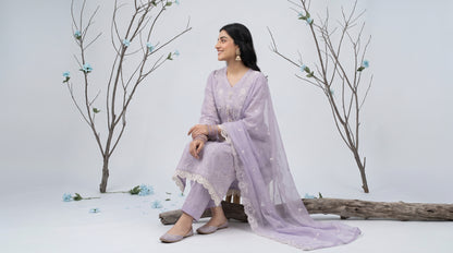 ZARAFAT 3pcs Semi-Stitched Emb Lawn [D-4819]