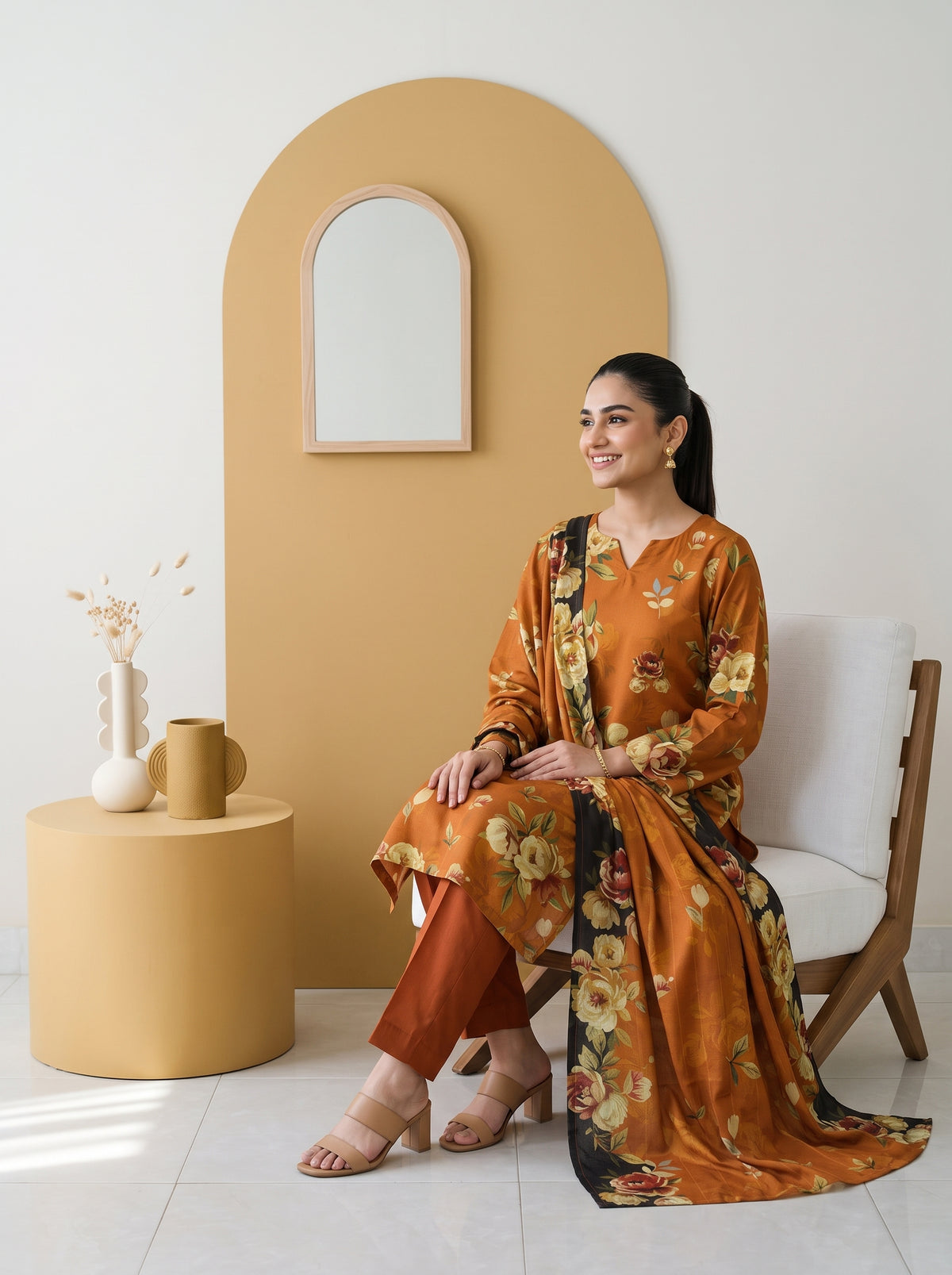 ZUNAIRA 3pcs Un-Stitched Printed Staple [D-6656]