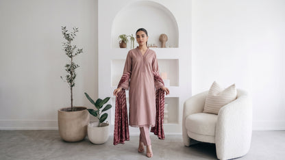 AERIS 3pcs Un-Stitched Jacquard  Dhanak [D-6745]