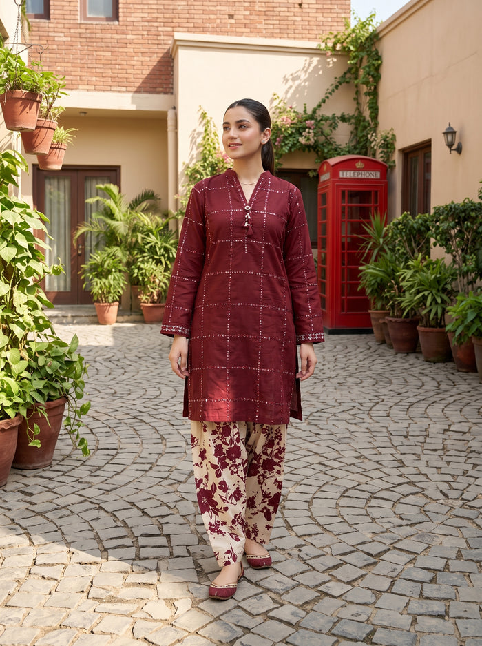 SOHINA 2pcs Stitched Emb Cotton [D-4109]