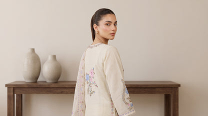 ARIBA 3pcs Stitched Fancy Emb Khaddi [D-5846]