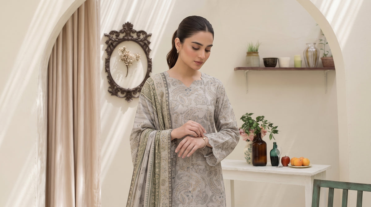 SAHAR 3pcs Un-Stitched Emb Viscose [D-6604]
