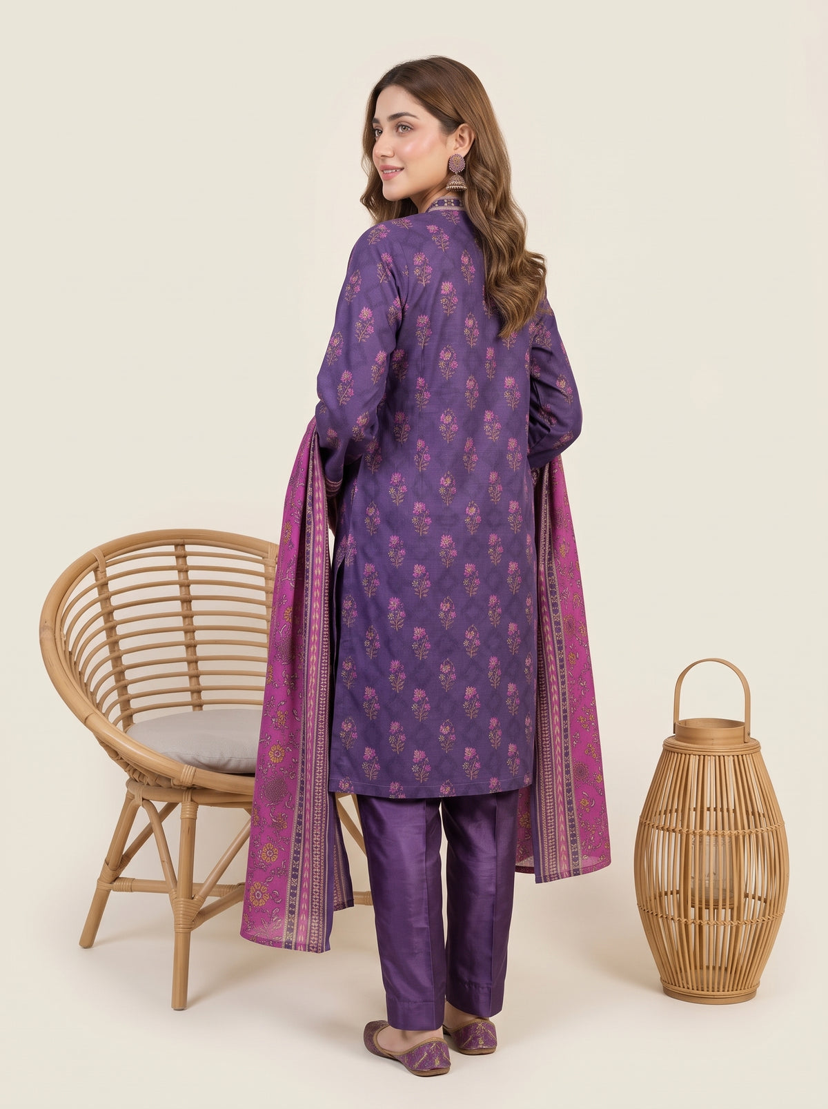 SILSILA 3pcs Un-Stitched Printed Khaddar [D-6275]