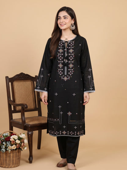 NAIMAAH 2pcs Stitched Emb Cotton [D-5158]