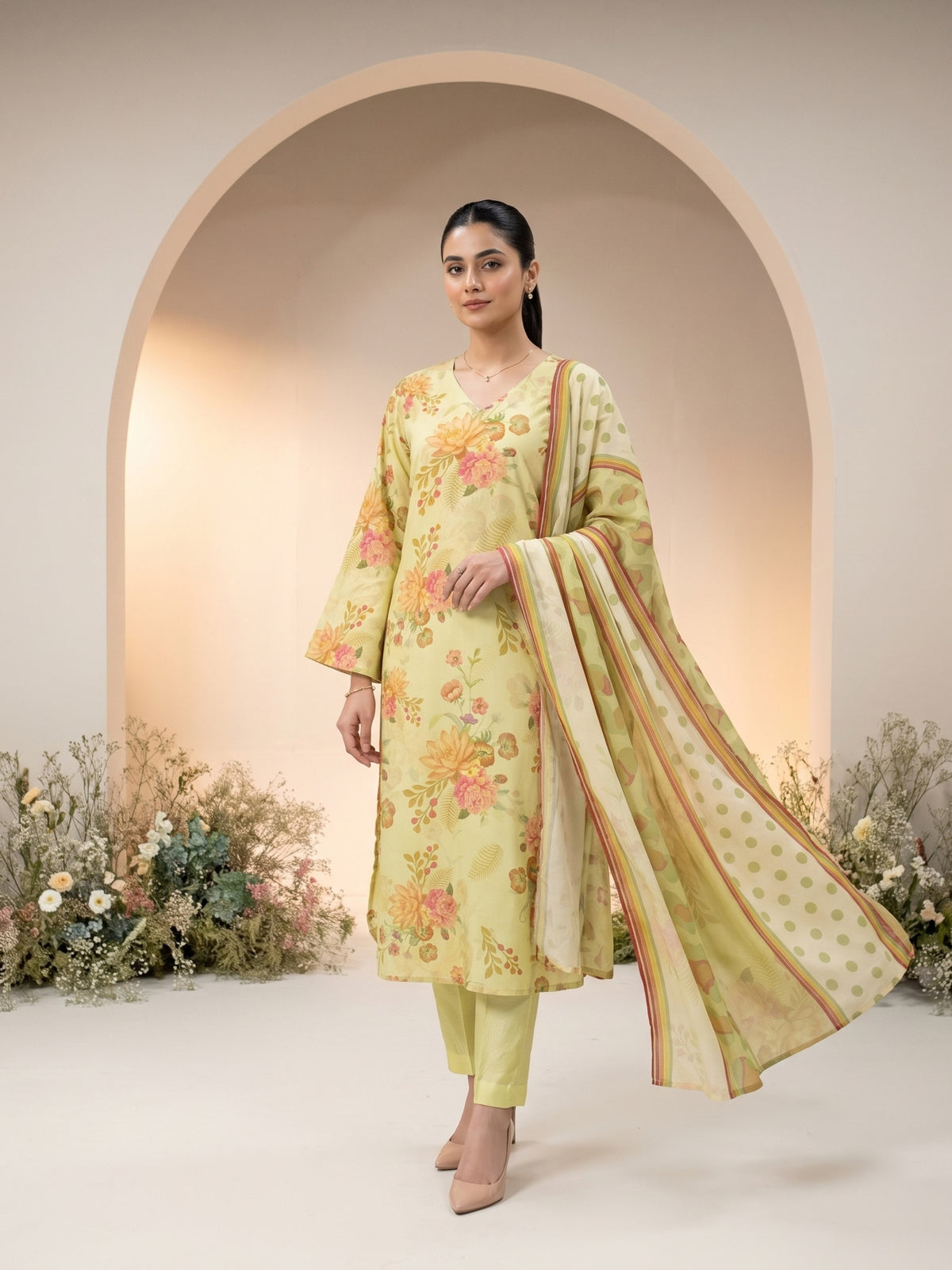 ZEBA 3pcs Un-Stitched Printed Staple [D-6657]