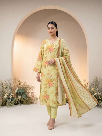 ZEBA 3pcs Un-Stitched Printed Staple [D-6657]