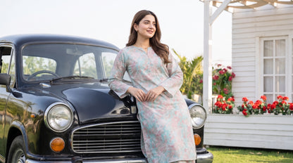 AURYN V-1 2pcs Stitched Printed Lawn [D-3201]