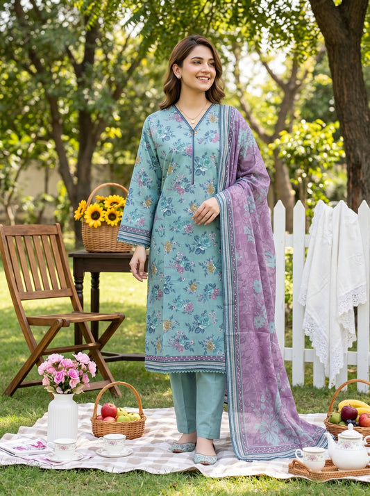 Mirage Stitched Digital Printed Lawn [D-4174]
