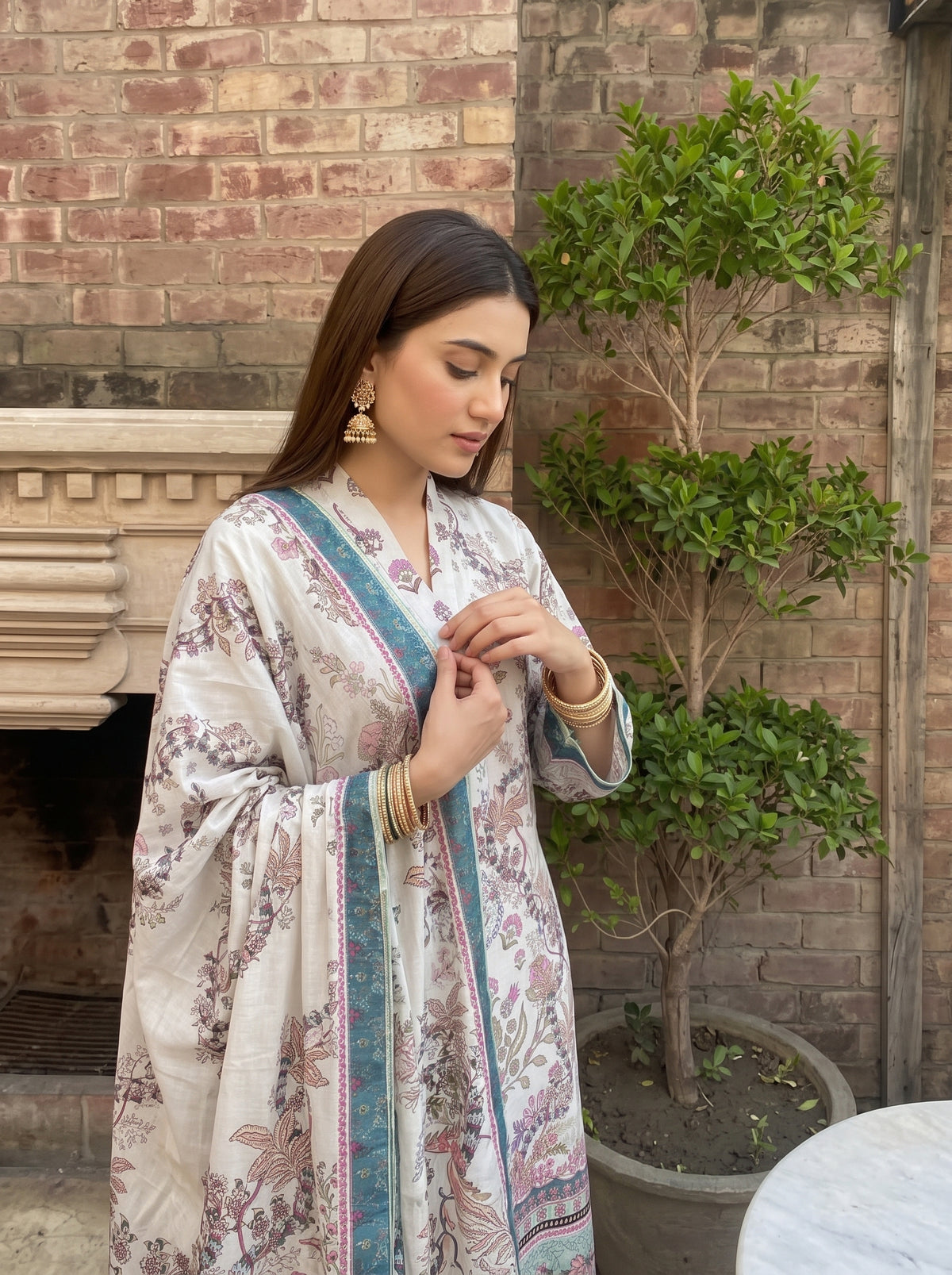 AYEZAH 3pcs Un-Stitched Print Viscose [D-05]