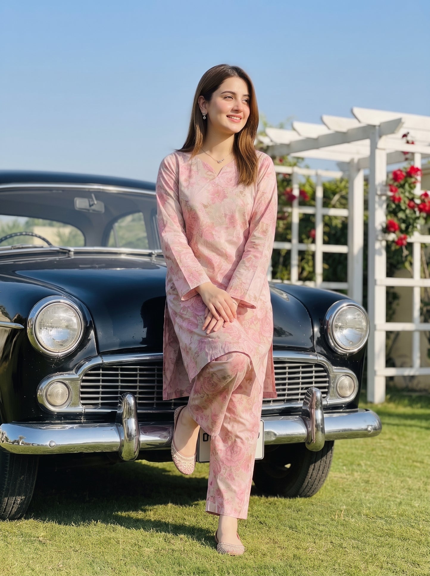 AURYN V-2 2pcs Stitched Printed Lawn [D-3208]