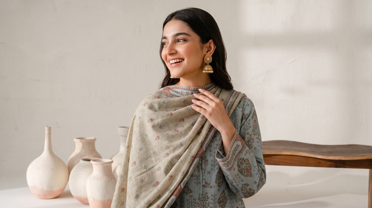 MAHRUKH 3pcs UN-Stitched Printed Khaddar [D-6143]