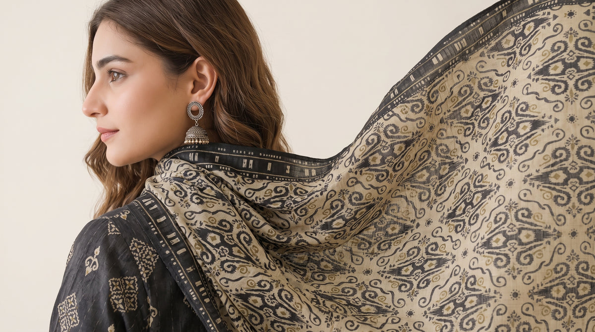 GHAZAL 3pcs Stitched Printed Khaddar [D-6274]