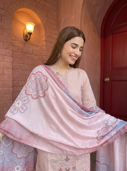 NAZIK 3pcs Stitched Emb Khaddi [D-1797]