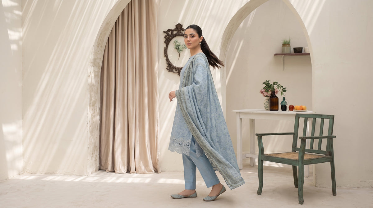 SAHAR 3pcs Un-Stitched Emb Viscose [D-6609]