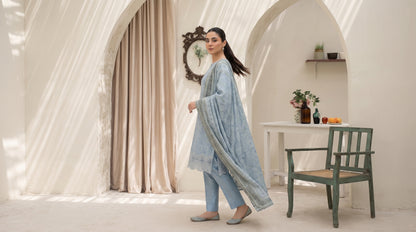 SAHAR 3pcs Un-Stitched Emb Viscose [D-6609]