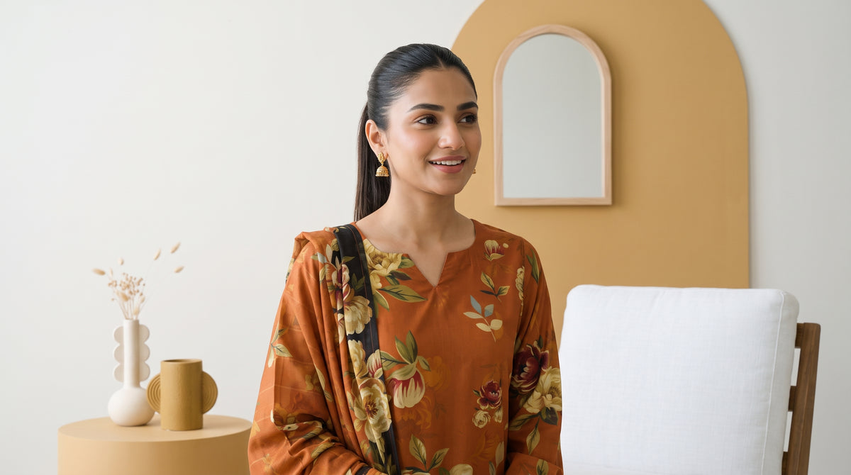 ZUNAIRA 3pcs Un-Stitched Printed Staple [D-6656]