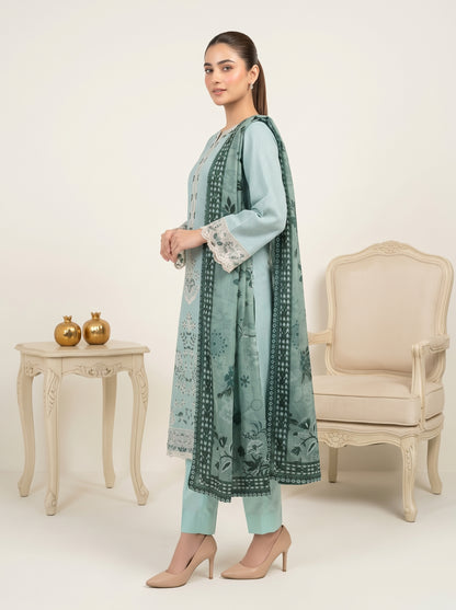 SOULAY 3pcs Un-Stitched Emb Viscose [D-6157]
