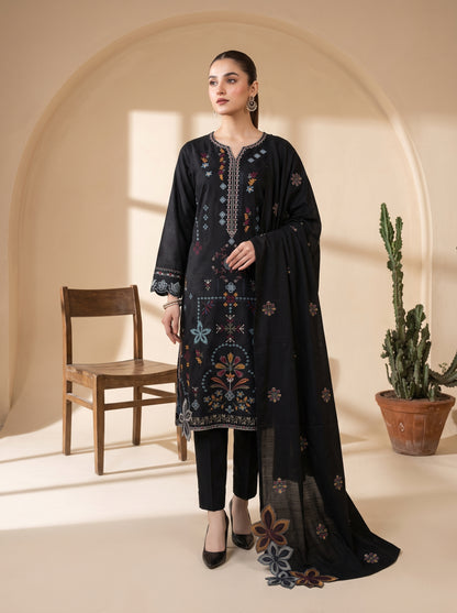 MARJAAN 3pcs Un-Stitched Emb Dhanak [D-5879]