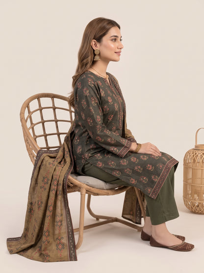 SILSILA 3pcs Un-Stitched Printed Khaddar [D-6286]