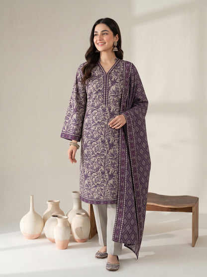 RESHAM 3pcs Un-Stitched Printed Khaddar [D-6282]