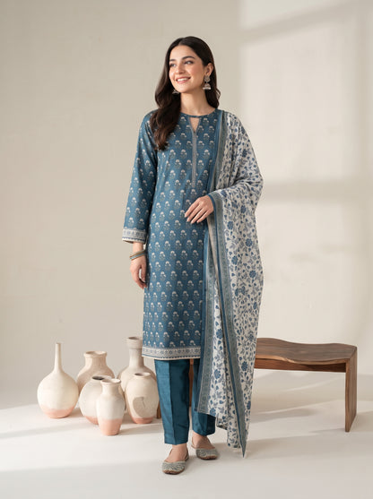 RESHAM 3pcs Un-Stitched Printed Khaddar [D-6289]