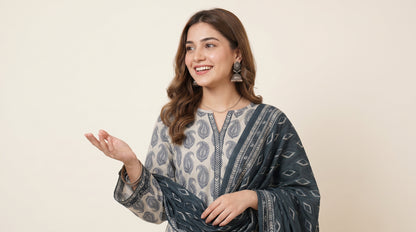 BAHAR 3pcs Stitched Printed Khaddar [D-6281]