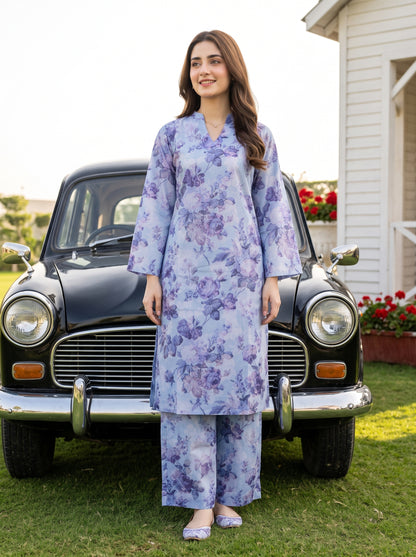 AURYN V-3 2pcs Stitched Printed Lawn [D-3217]