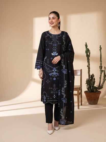 MARJAAN 3pcs Un-Stitched Emb Dhanak [D-5878]