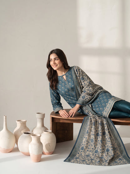 RESHAM 3pcs Un-Stitched Printed Khaddar [D-6289]
