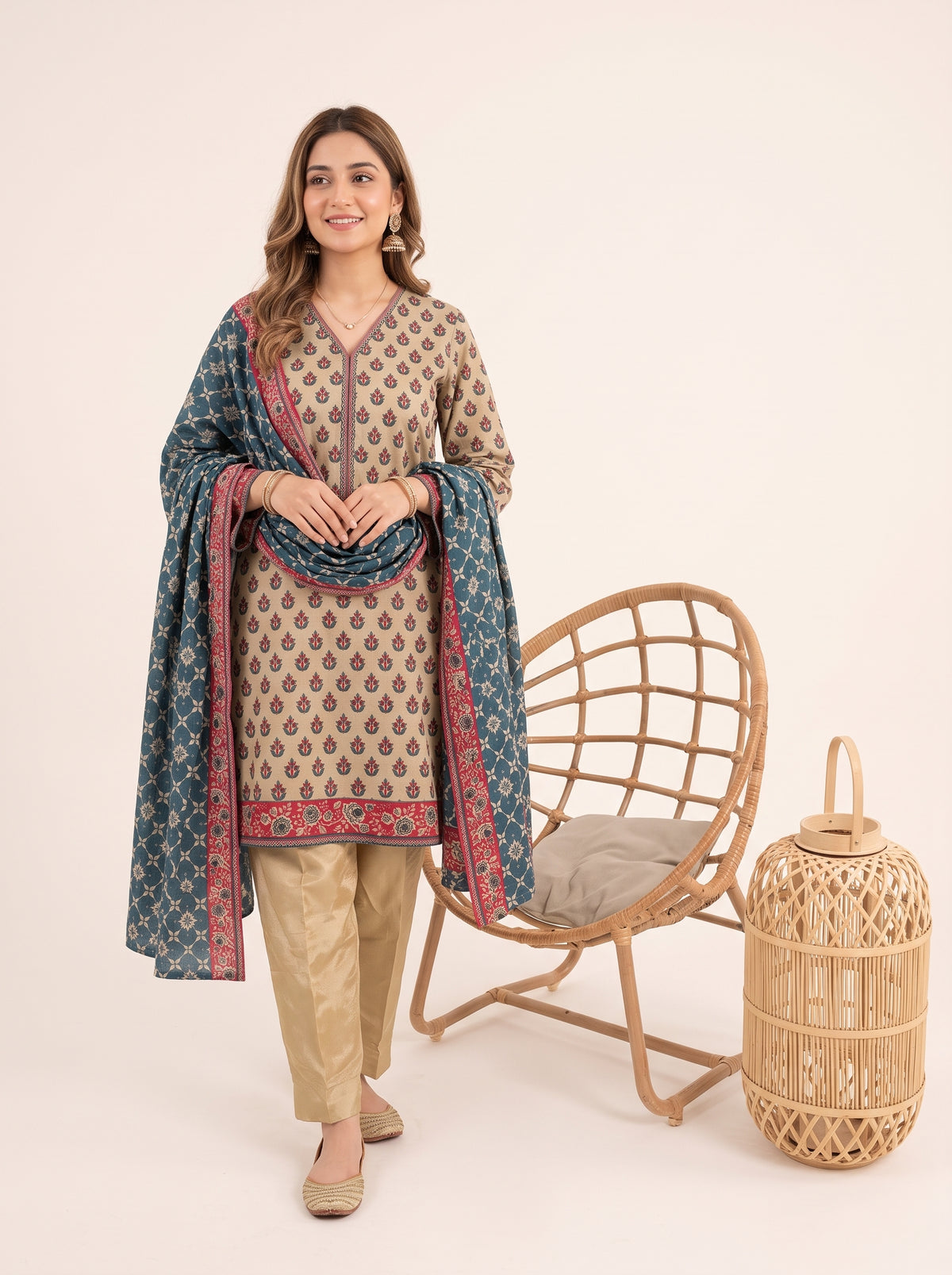 SILSILA 3pcs Un-Stitched Printed Khaddar [D-6267]