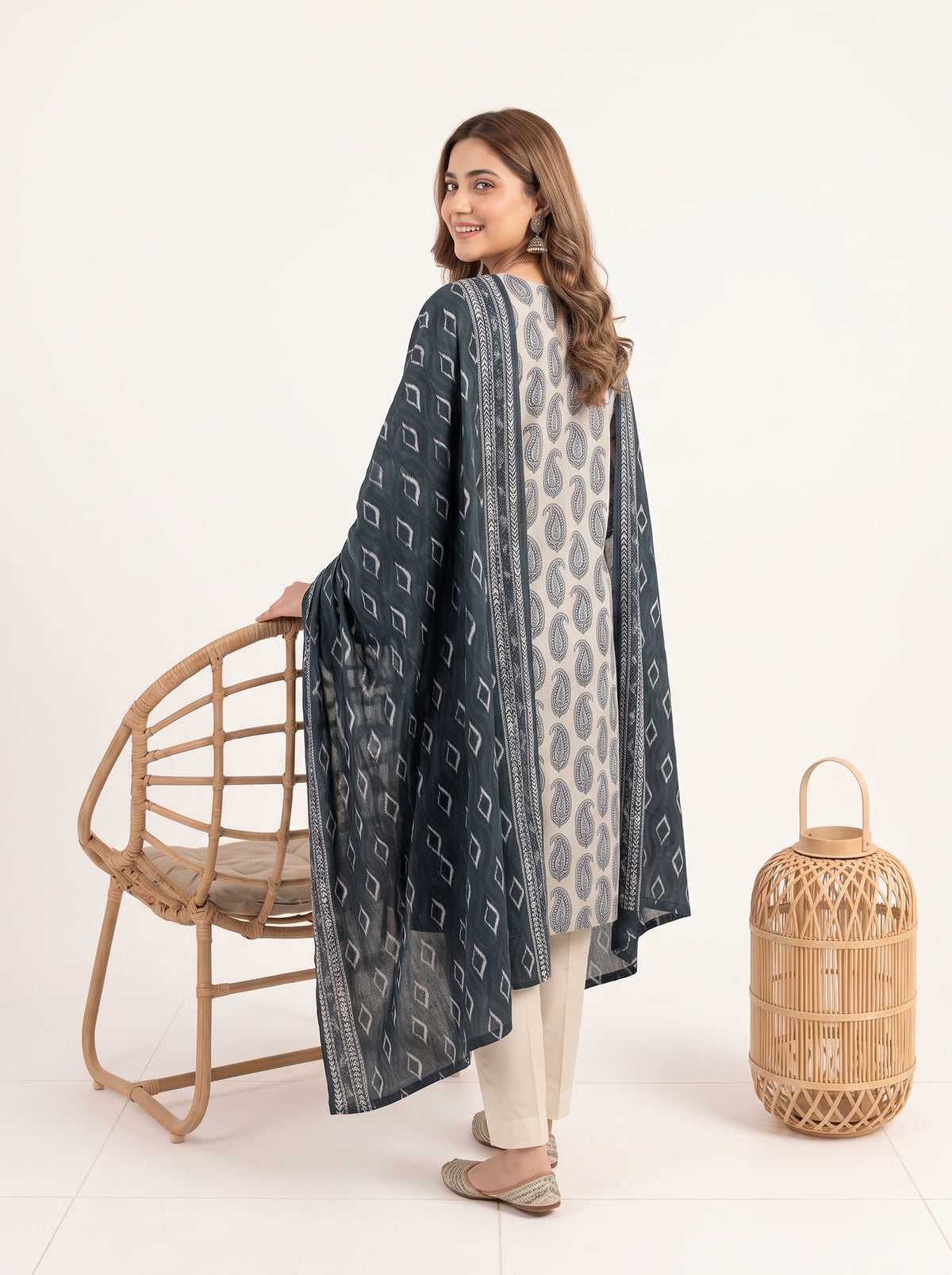 SILSILA 3pcs Un-Stitched Printed Khaddar [D-6281]
