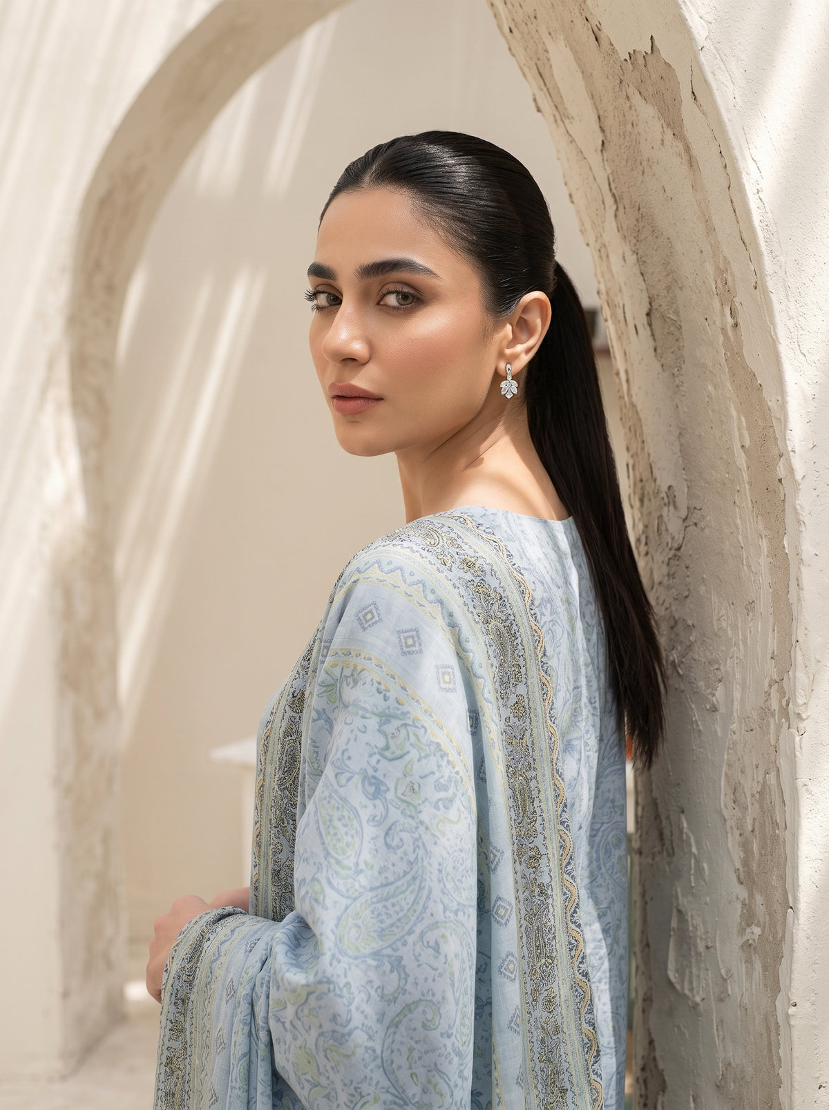 SAHAR 3pcs Un-Stitched Emb Viscose [D-6609]