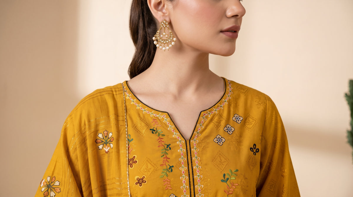 MARJAAN 3pcs Un-Stitched Emb Dhanak [D-5877]